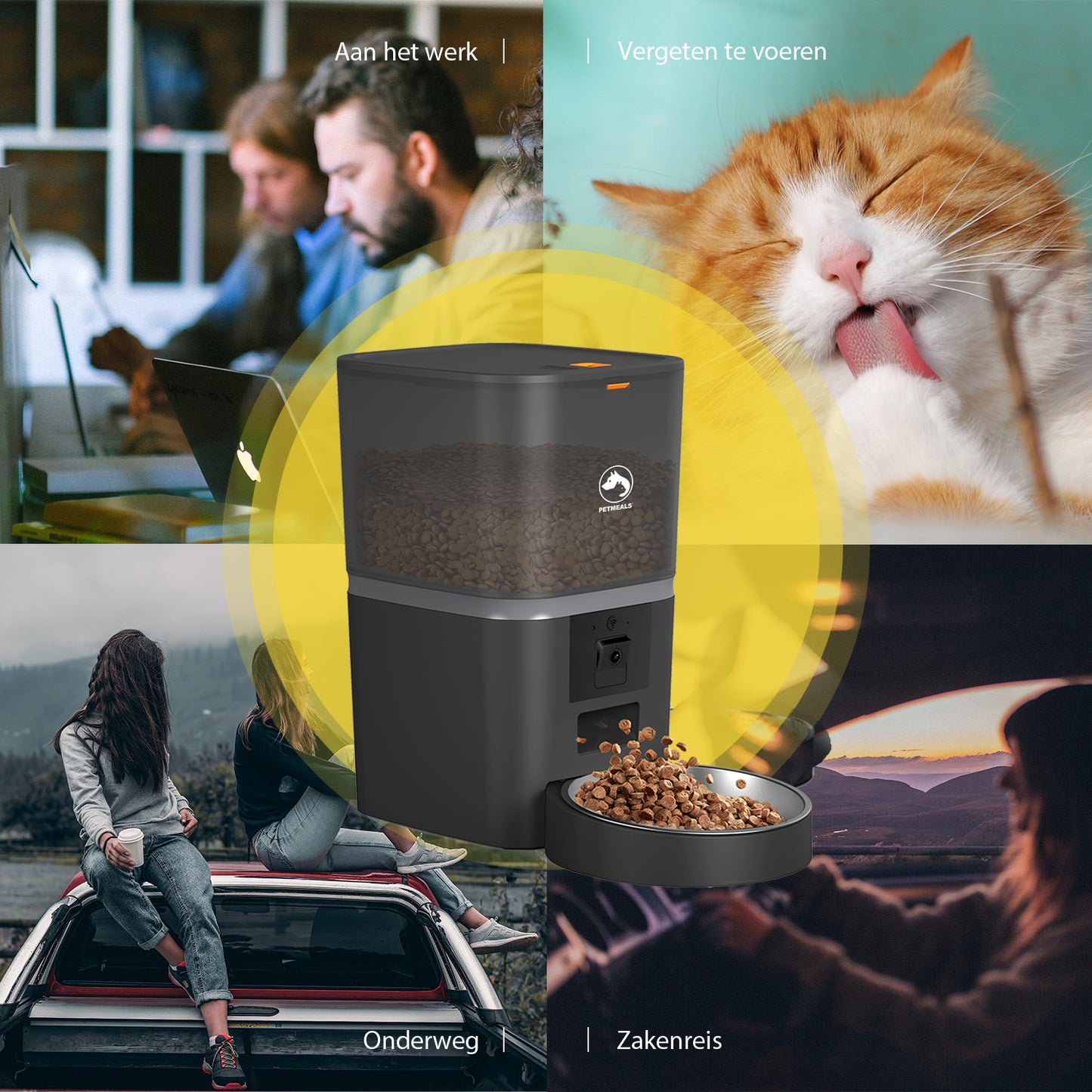 PetMeals® Automatische Voerbak - Camera - Single Bowl