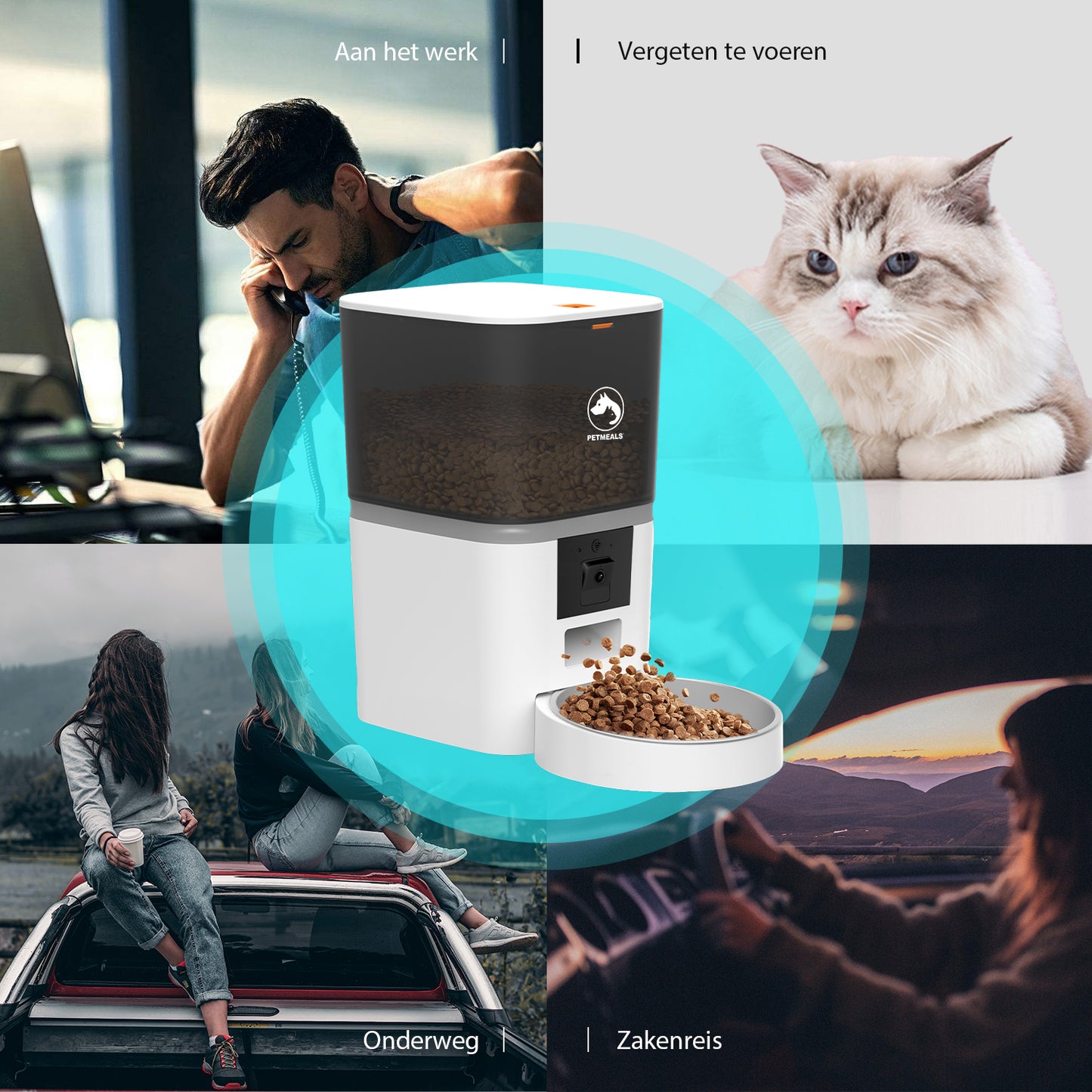 PetMeals® Automatische Voerbak - Camera - Single Bowl