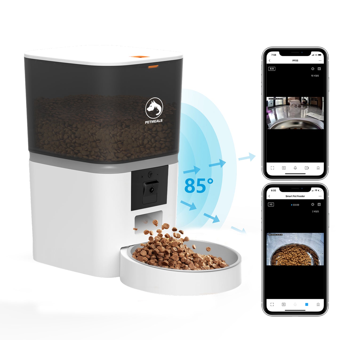 PetMeals® Automatische Voerbak - Camera - Single Bowl