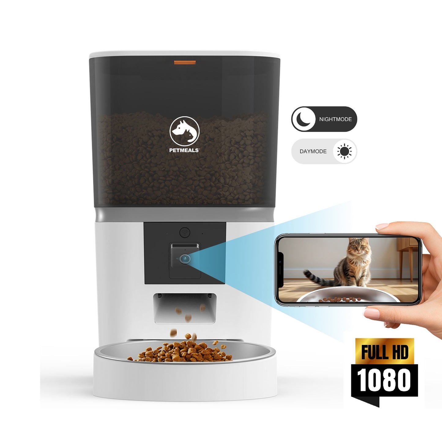 PetMeals® Automatische Voerbak - Camera - Single Bowl