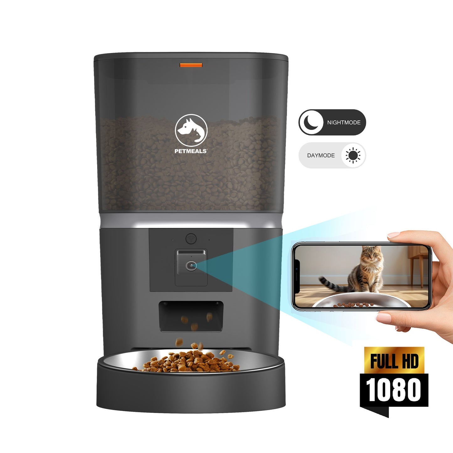 PetMeals® Automatische Voerbak - Camera - Single Bowl