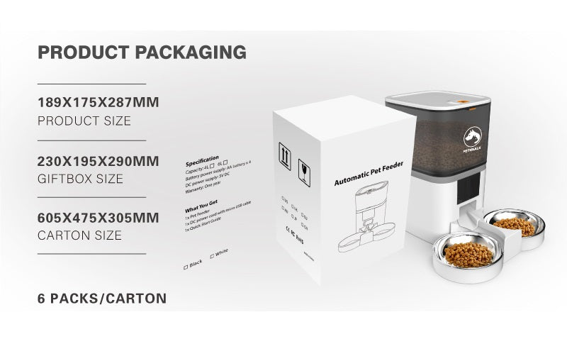 6. PetMeals® Automatische Voerbak - WIFI - Dual Bowl