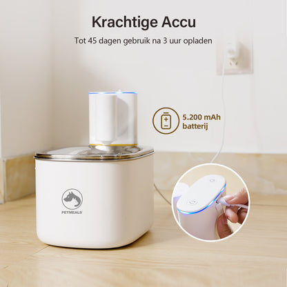10. PetMeals® Slimme Drinkfontein met App – Altijd Vers Water voor Honden & Katten (4L)