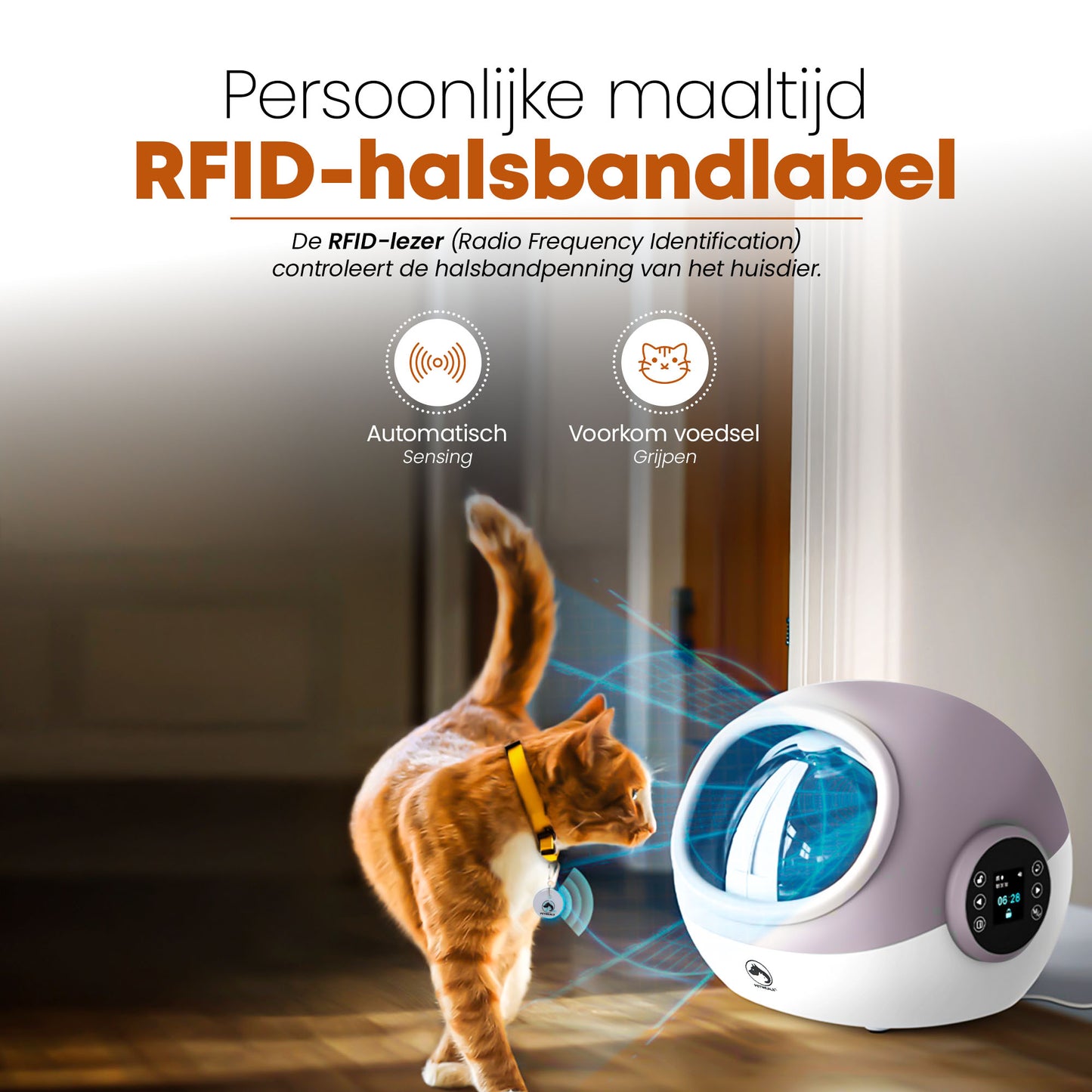 11. PetMeals® - Automatische voerbak - Voerautomaat met RFID Chip voor Halsband