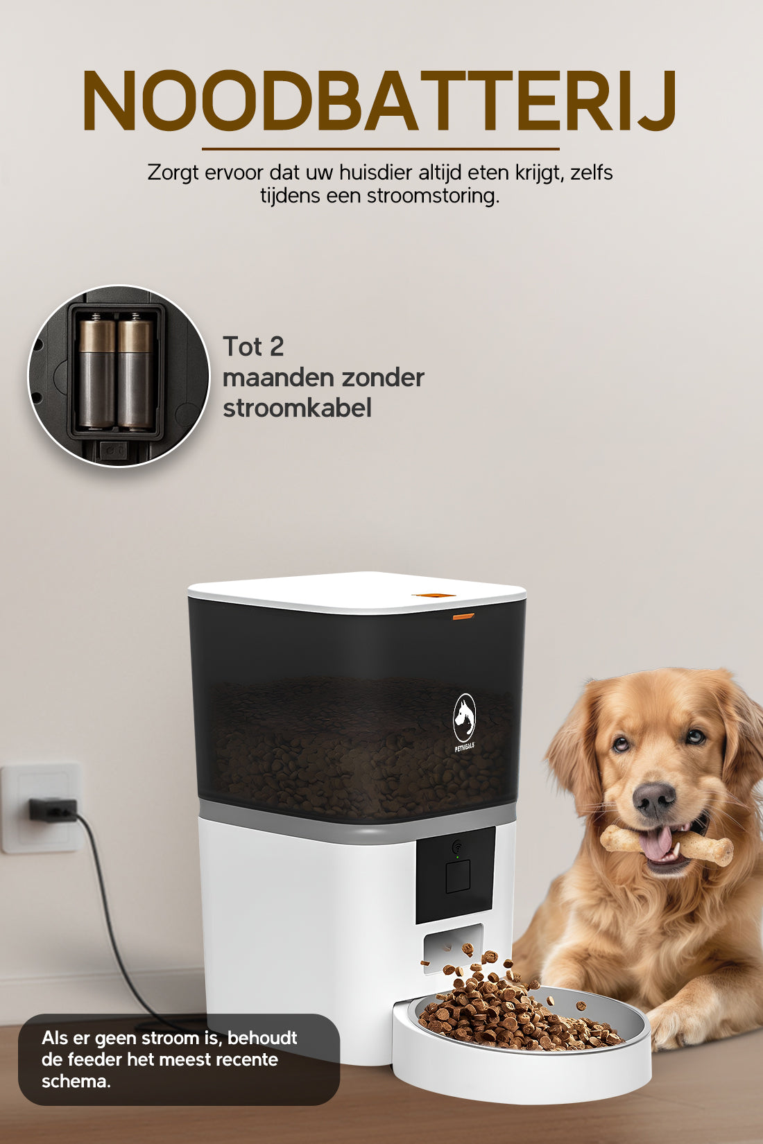 8. PetMeals® Automatische Voerbak - WIFI - Single Bowl