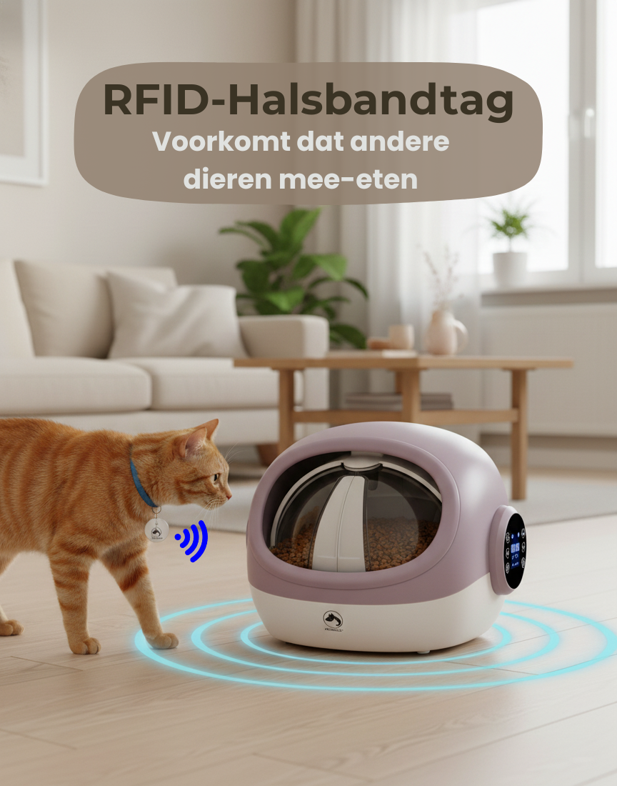 11. PetMeals® Automatische Chip Voerbak Persoonlijke voerbak voor katten (RFID)