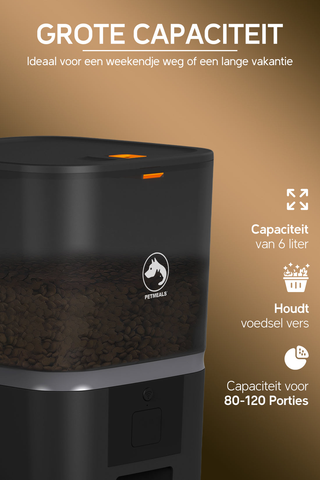 7. PetMeals® Automatische Voerbak - WIFI - Single Bowl