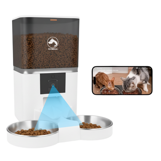 2. PetMeals® Automatische Voerbak met Camera Dubbele voerbak voor honden en katten