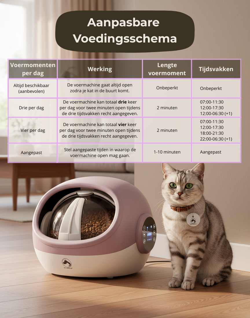 11. PetMeals® Automatische Chip Voerbak Persoonlijke voerbak voor katten (RFID)
