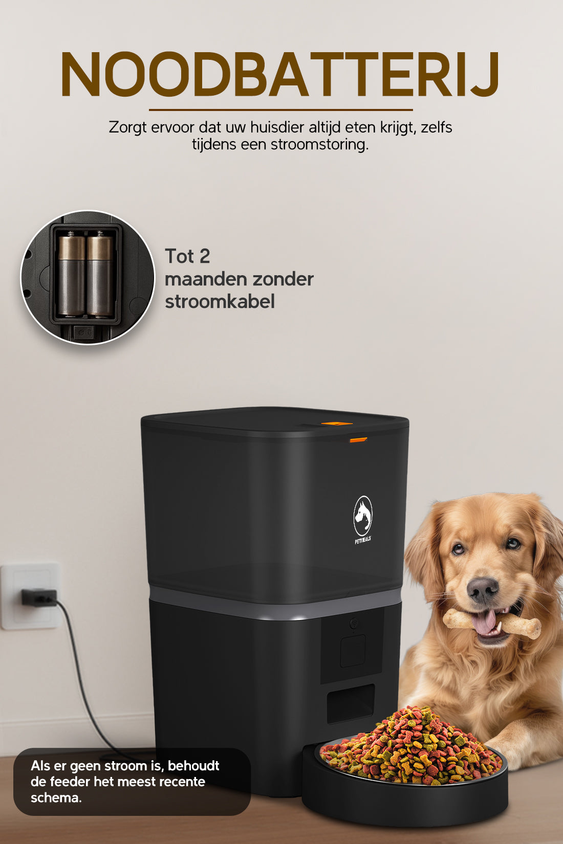 7. PetMeals® Automatische Voerbak - WIFI - Single Bowl