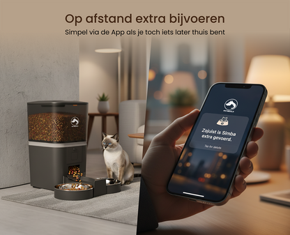 5. PetMeals® Automatische Voerbak met WiFi – Dubbele Voerbak voor Honden & Katten