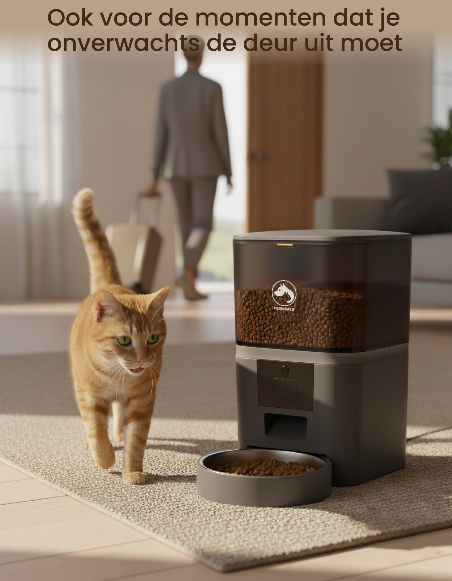7. PetMeals® Automatische Voerbak met WiFi – Enkele Voerbak voor Honden & Katten