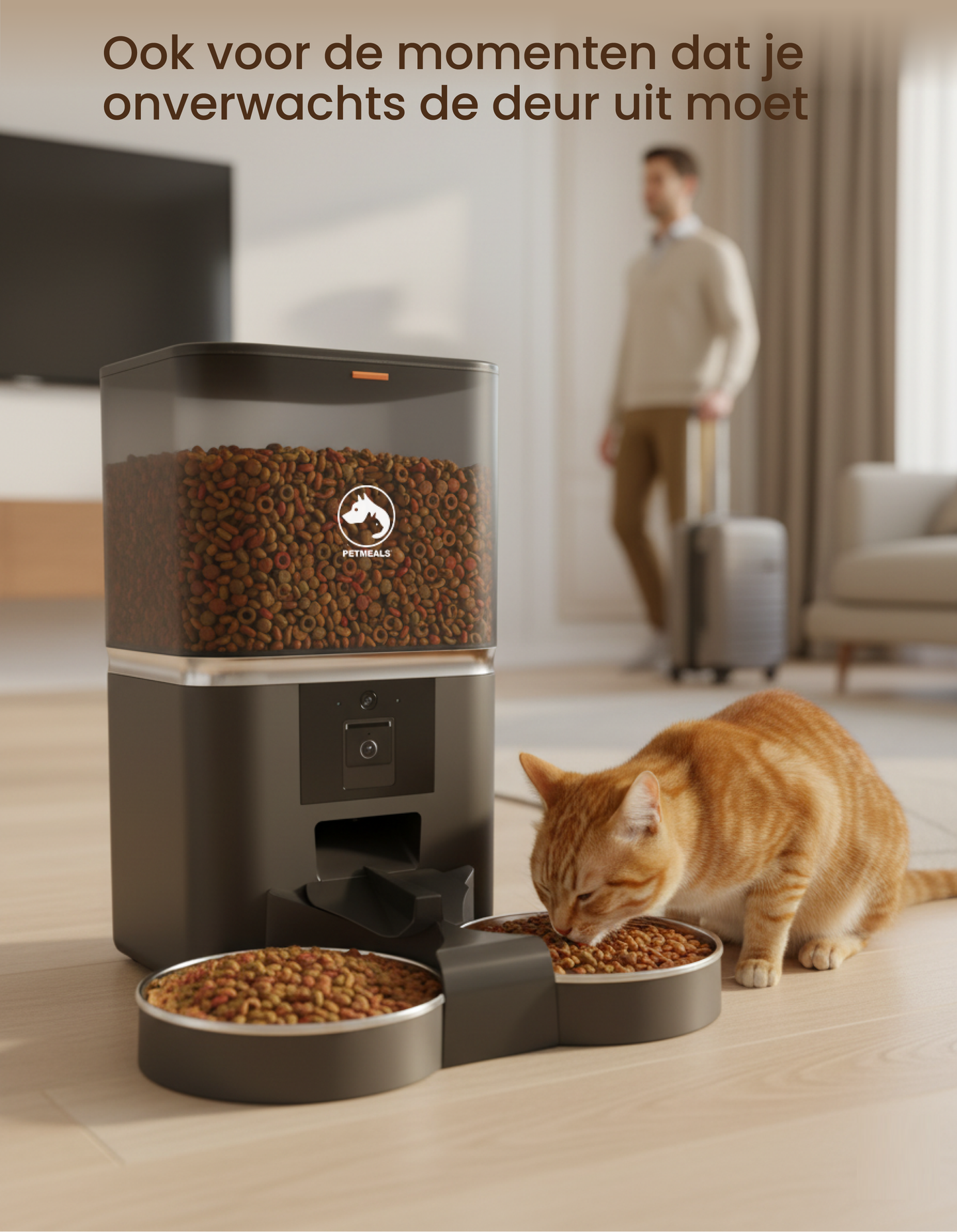 1. PetMeals® Automatische Voerbak - Camera - Dual Bowl