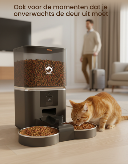 1. PetMeals® Automatische Voerbak met Camera Dubbele voerbak voor honden en katten