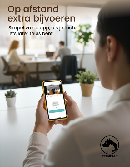 1. PetMeals® Automatische Voerbak met Camera Dubbele voerbak voor honden en katten