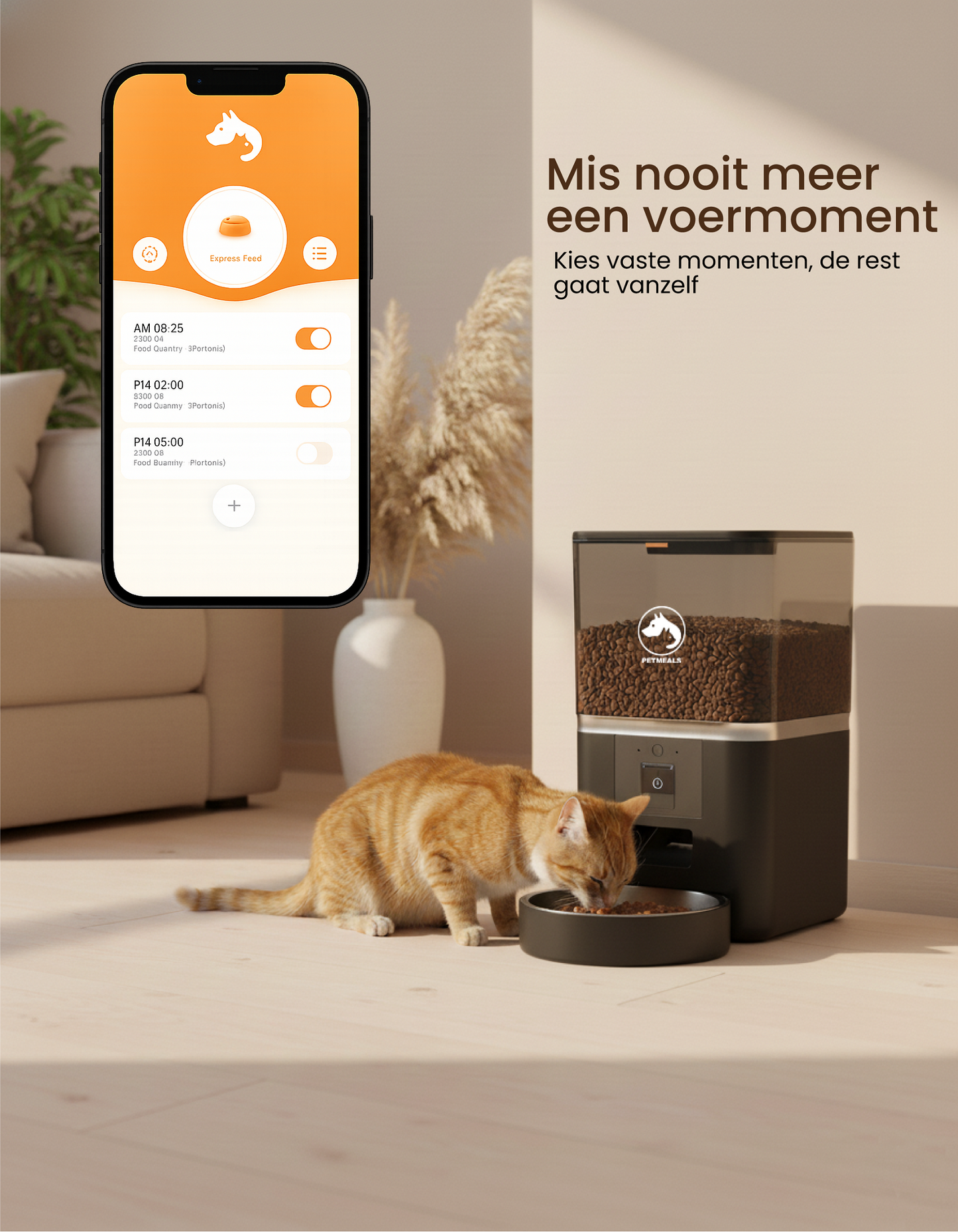 3. PetMeals® Automatische Voerbak - Camera - Single Bowl