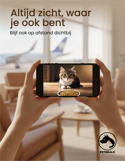 3. PetMeals® Automatische Voerbak met Camera – Enkele Voerbak voor Honden & Katten