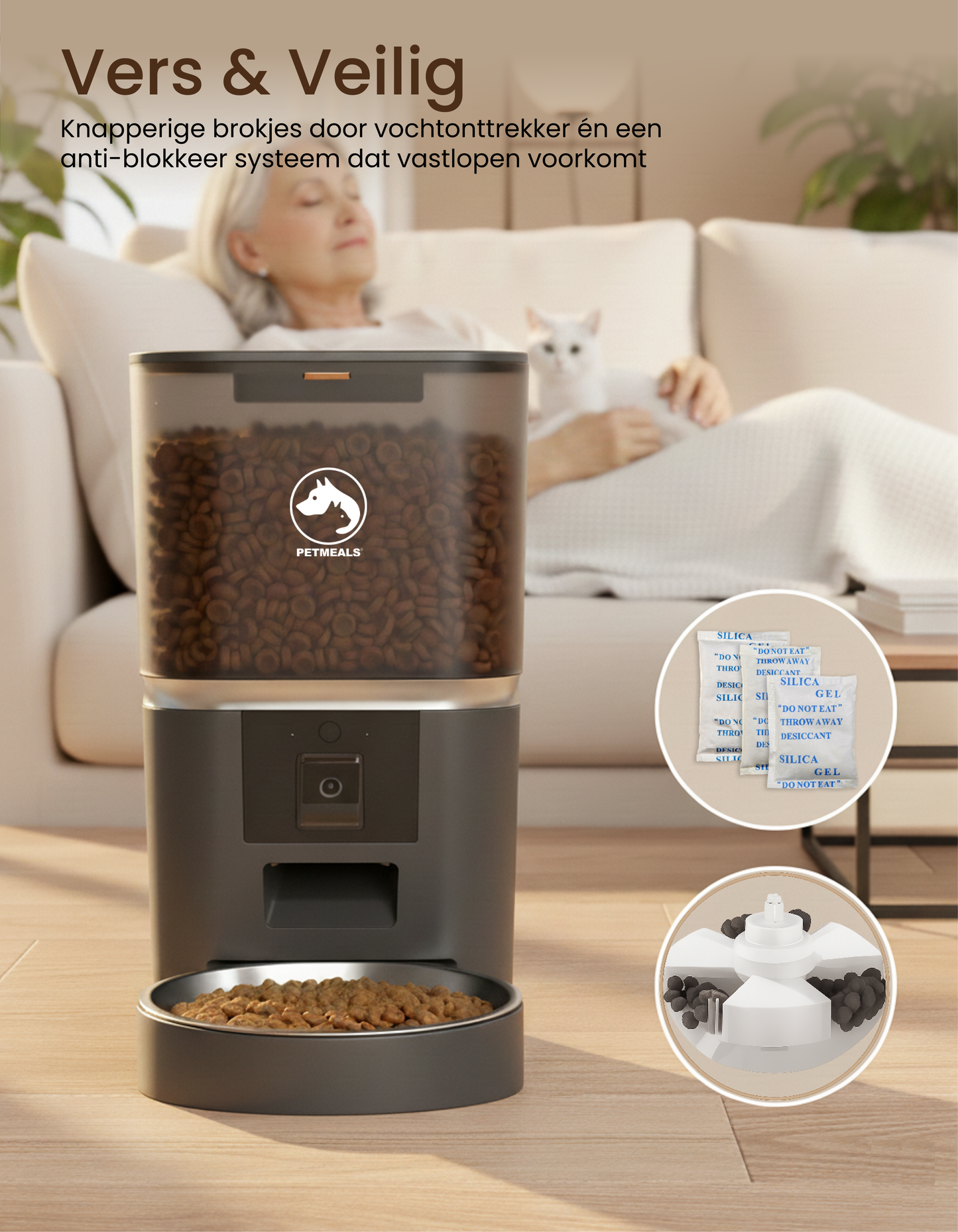 3. PetMeals® Automatische Voerbak - Camera - Single Bowl