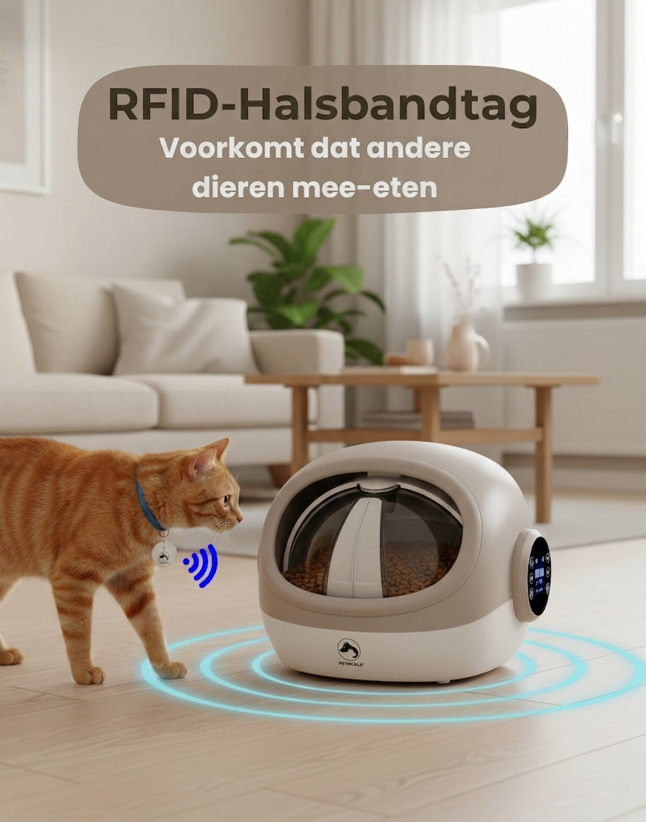 13. PetMeals® Automatische Chip Voerbak Persoonlijke voerbak voor katten (RFID)