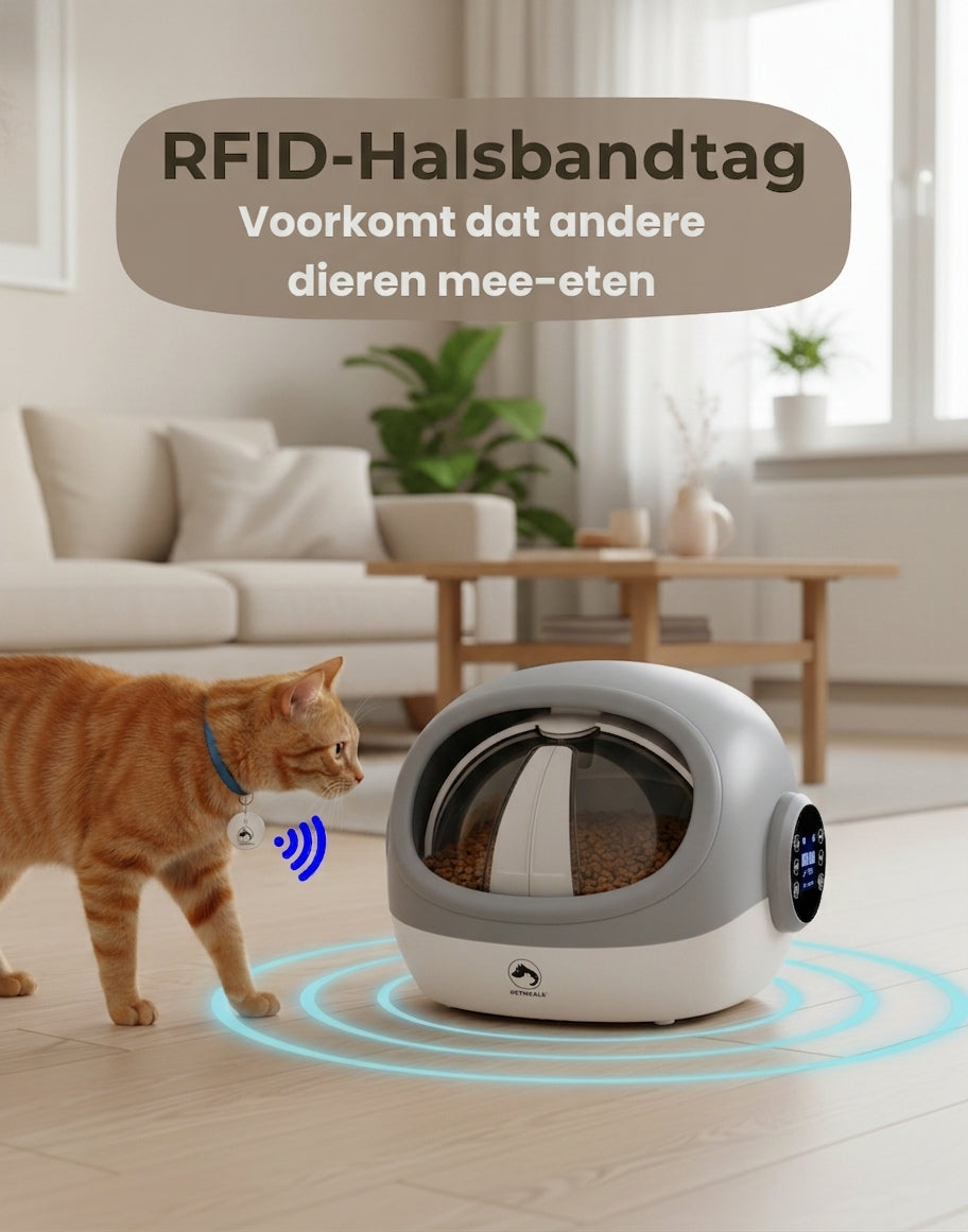 12. PetMeals® Automatische Chip Voerbak Persoonlijke voerbak voor katten (RFID)