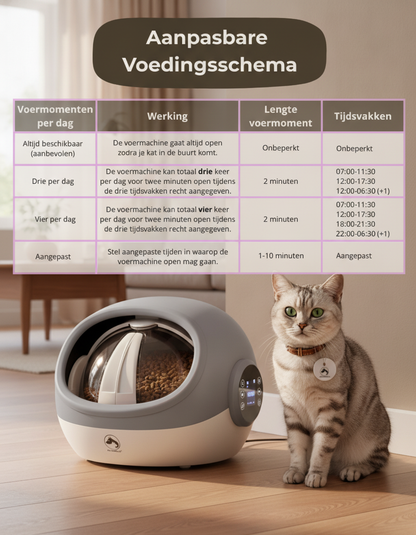 12. PetMeals® Automatische Chip Voerbak Persoonlijke voerbak voor katten (RFID)