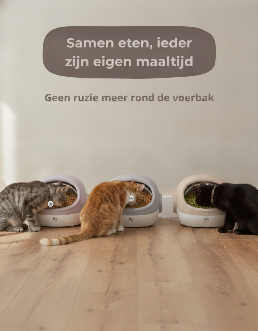 13. PetMeals® Automatische Chip Voerbak Persoonlijke voerbak voor katten (RFID)