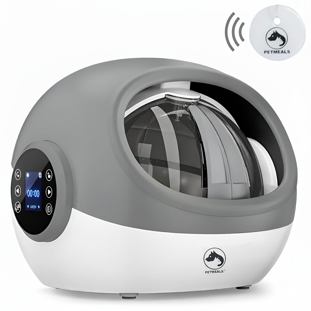 12. PetMeals® Automatische Chip Voerbak Persoonlijke voerbak voor katten (RFID)