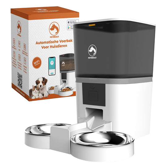 6. PetMeals® Automatische Voerbak - WIFI - Dual Bowl