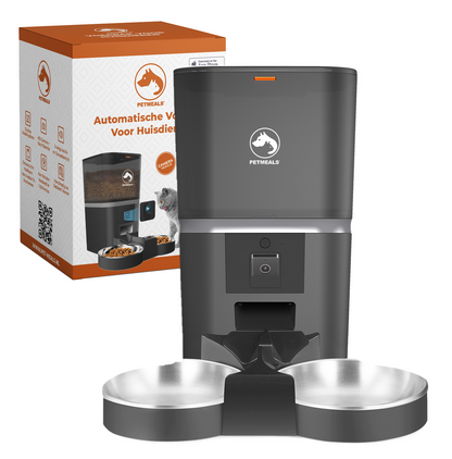 1. PetMeals® Automatische Voerbak met Camera Dubbele voerbak voor honden en katten
