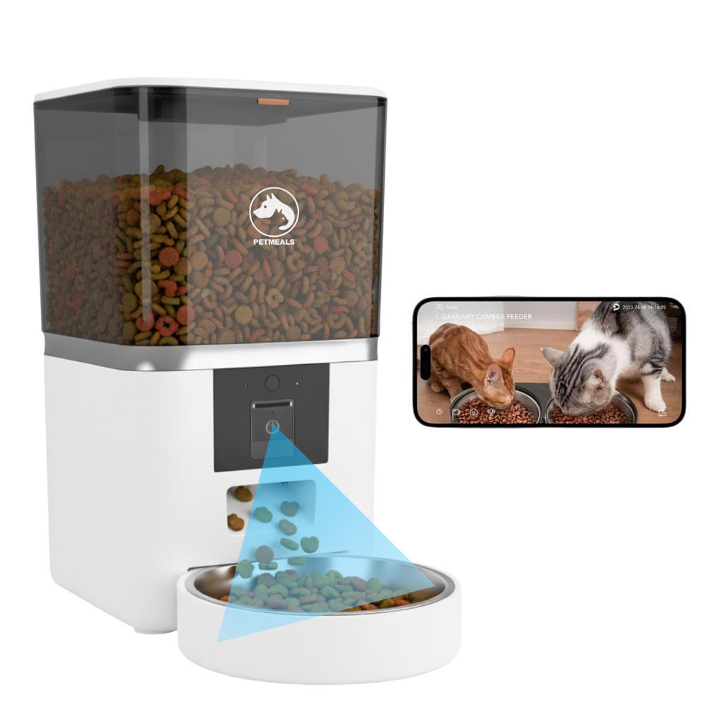 4. PetMeals® Automatische Voerbak met Camera Enkele voerbak voor honden en katten