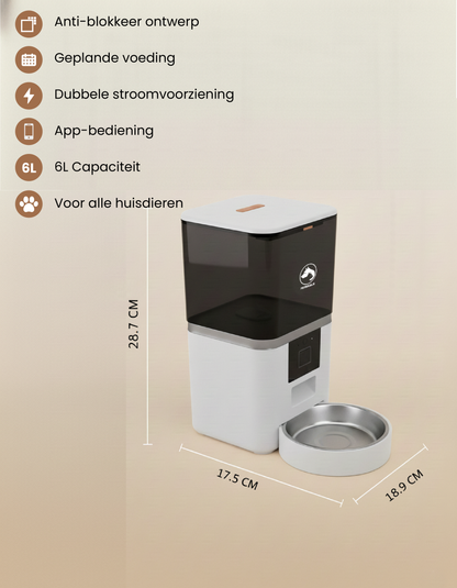 8. PetMeals® Automatische Voerbak met WiFi – Enkele Voerbak voor Honden & Katten