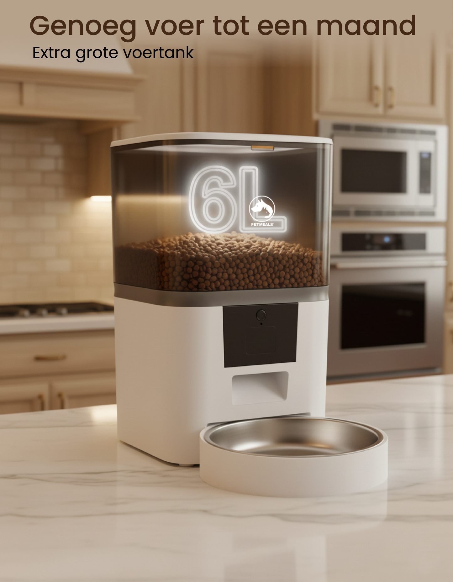 8. PetMeals® Automatische Voerbak met WiFi – Enkele Voerbak voor Honden & Katten