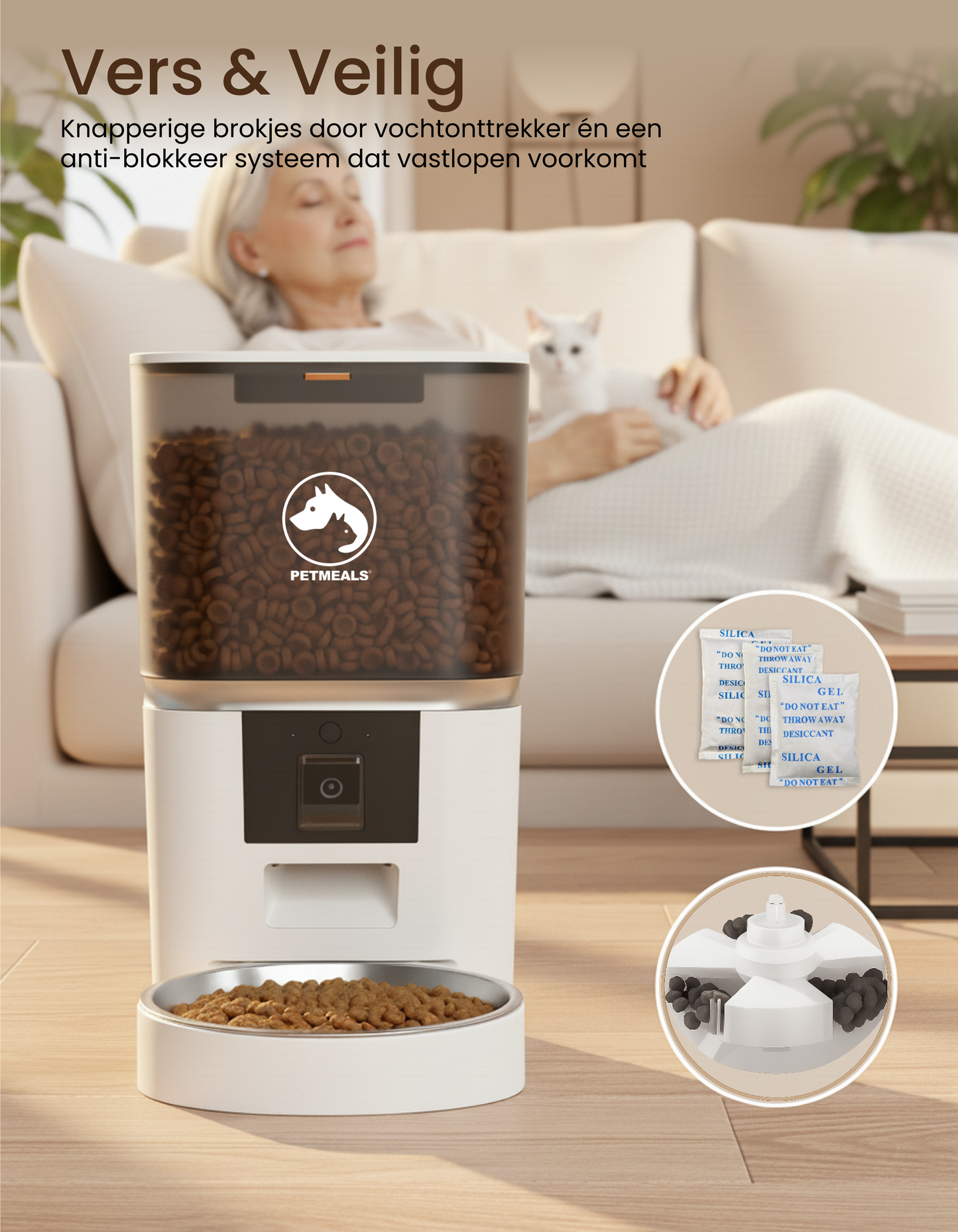 4. PetMeals® Automatische Voerbak - Camera - Single Bowl