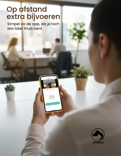 4. PetMeals® Automatische Voerbak met Camera Enkele voerbak voor honden en katten