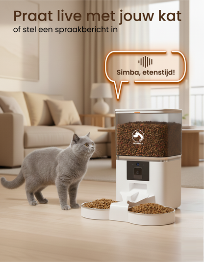 2. PetMeals® Automatische Voerbak - Camera - Dual Bowl