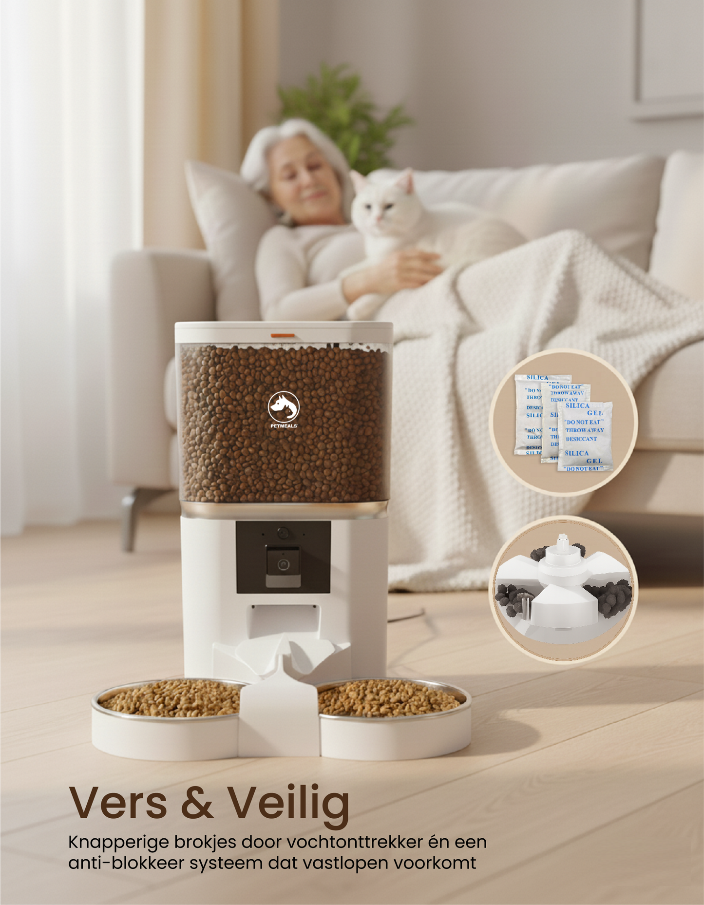 2. PetMeals® Automatische Voerbak - Camera - Dual Bowl